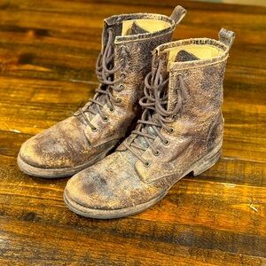 Frye Veronica Acid Wash Combat Boot - Rare!